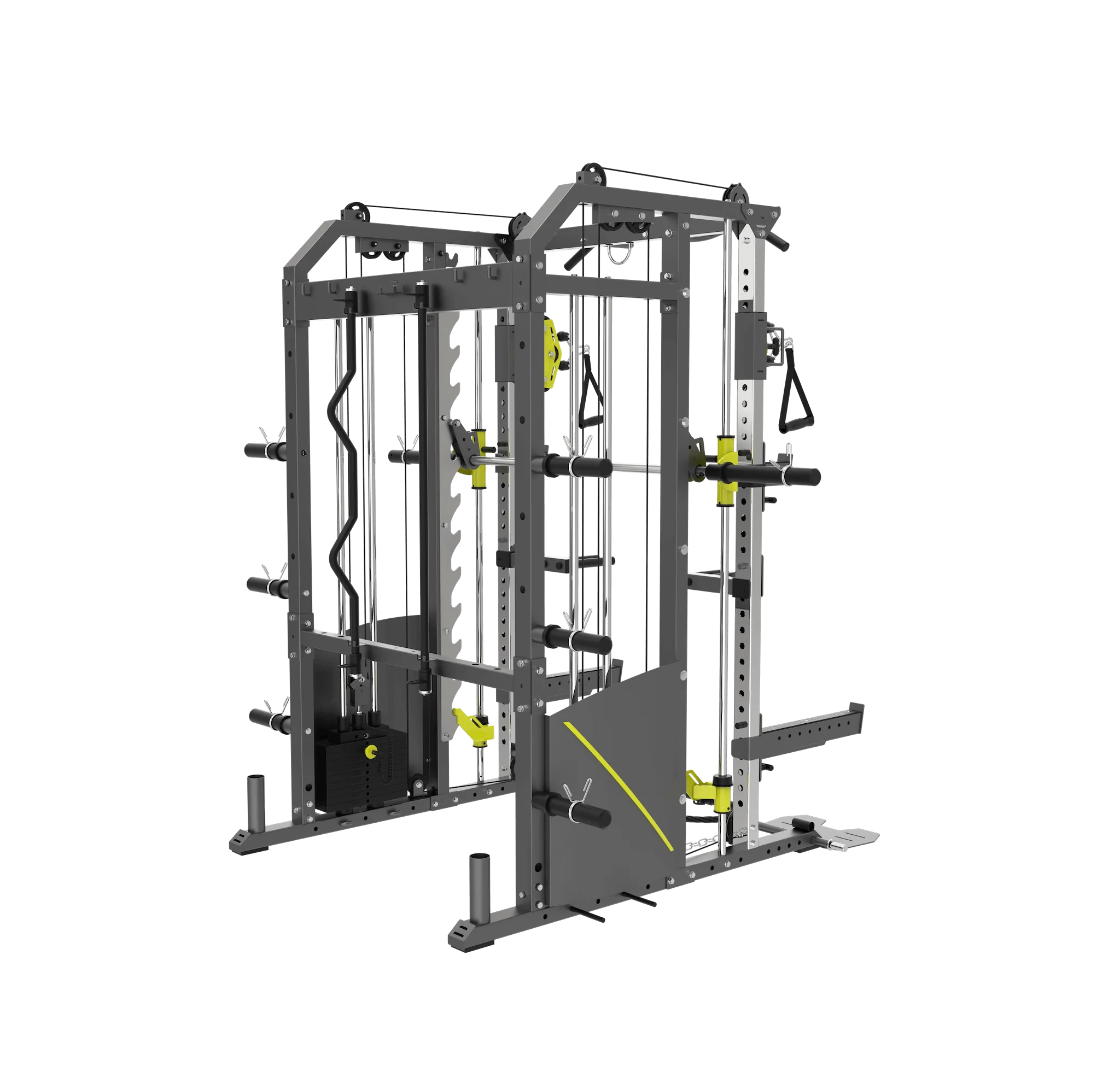 Complete Home Gym Bundle – G6S Smith Machine with Dual Weight Stacks + S901 Leg Press/Hack Squat + 120kg Plates - Image 5